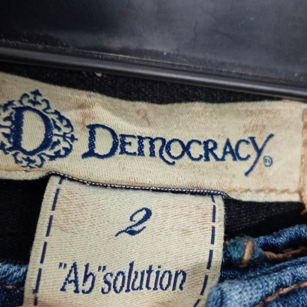 Democracy "Ab"Solution Blue Low Rise Straight Leg Jeans - Picture 5 of 6